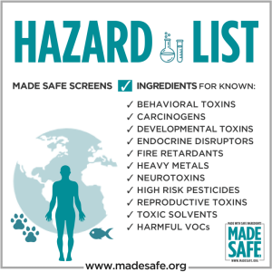 The MADE SAFE Hazard List of Chemicals, Materials & Ingredients