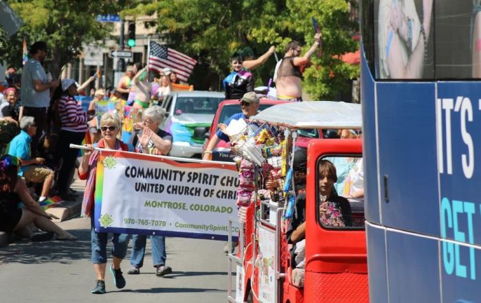Community Spirit UCC marched proudly in the 2022 Colorado West Pride Parade in Grand Junction