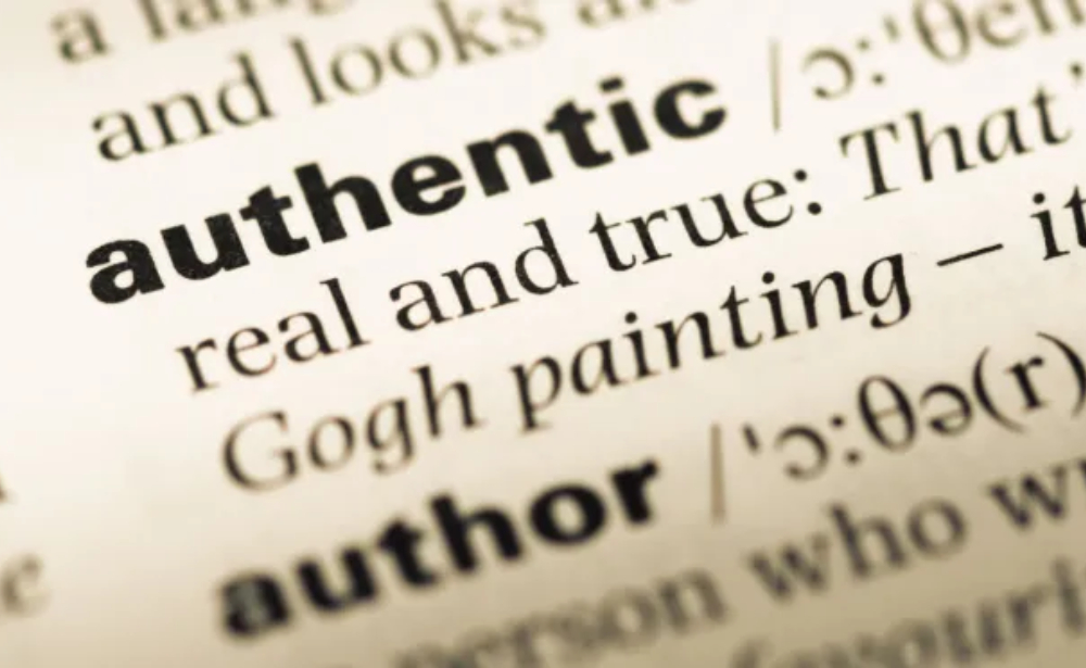 Dictionary page showing the word "authentic"